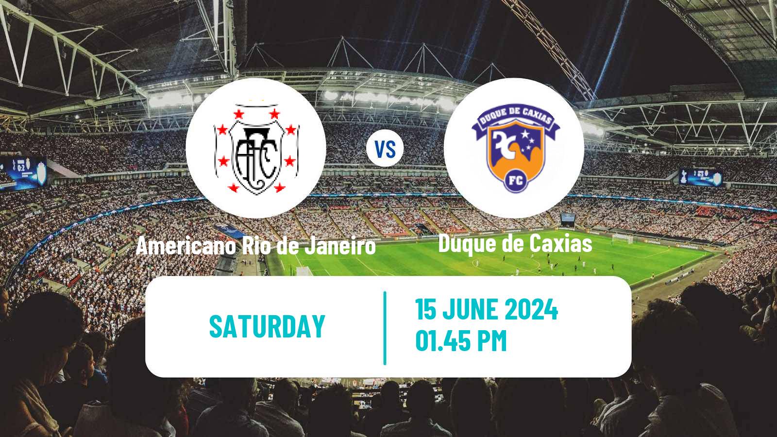 Soccer Brazilian Campeonato Carioca 2 Americano Rio de Janeiro - Duque de Caxias