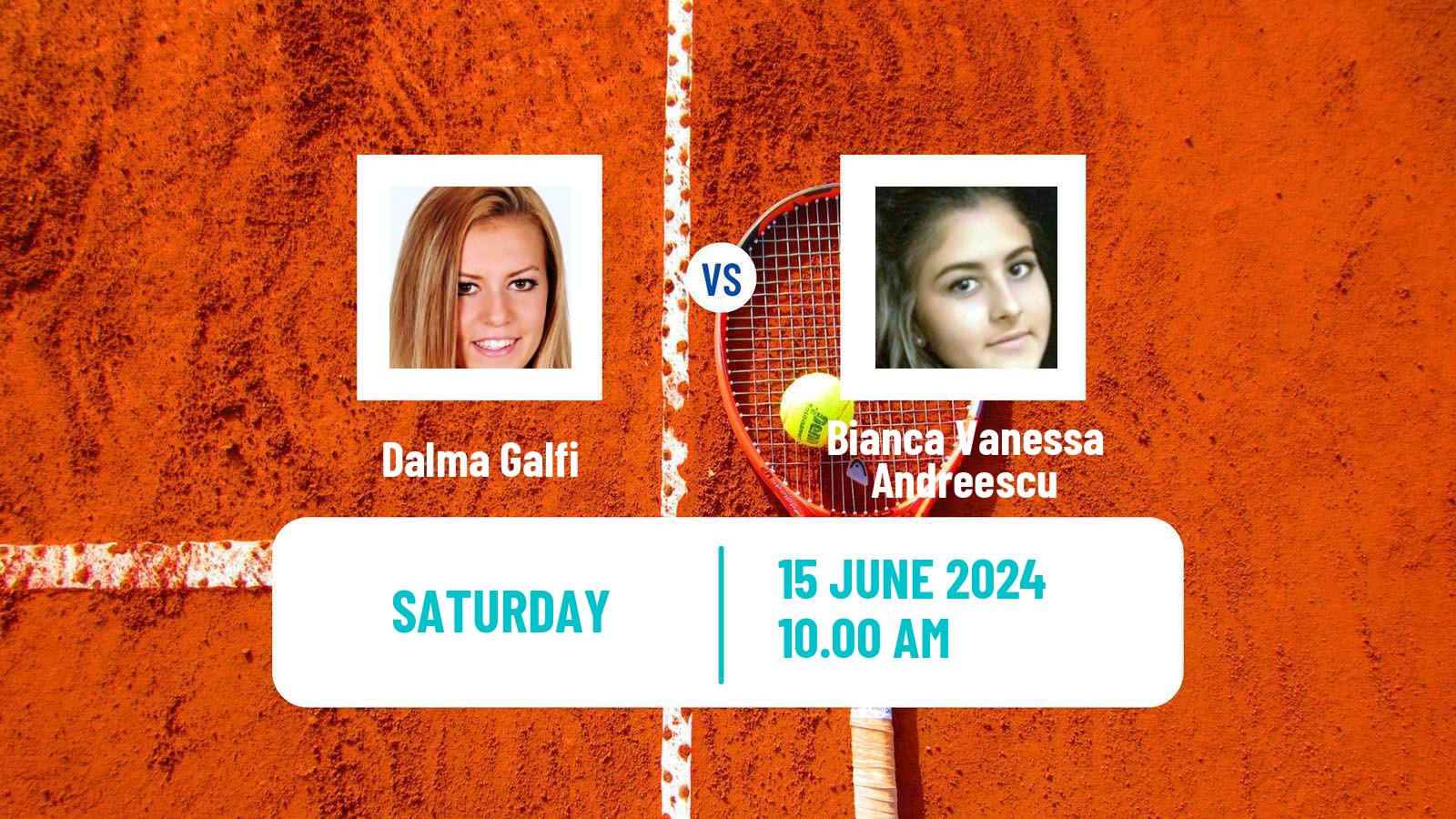 Tennis WTA Hertogenbosch Dalma Galfi - Bianca Vanessa Andreescu