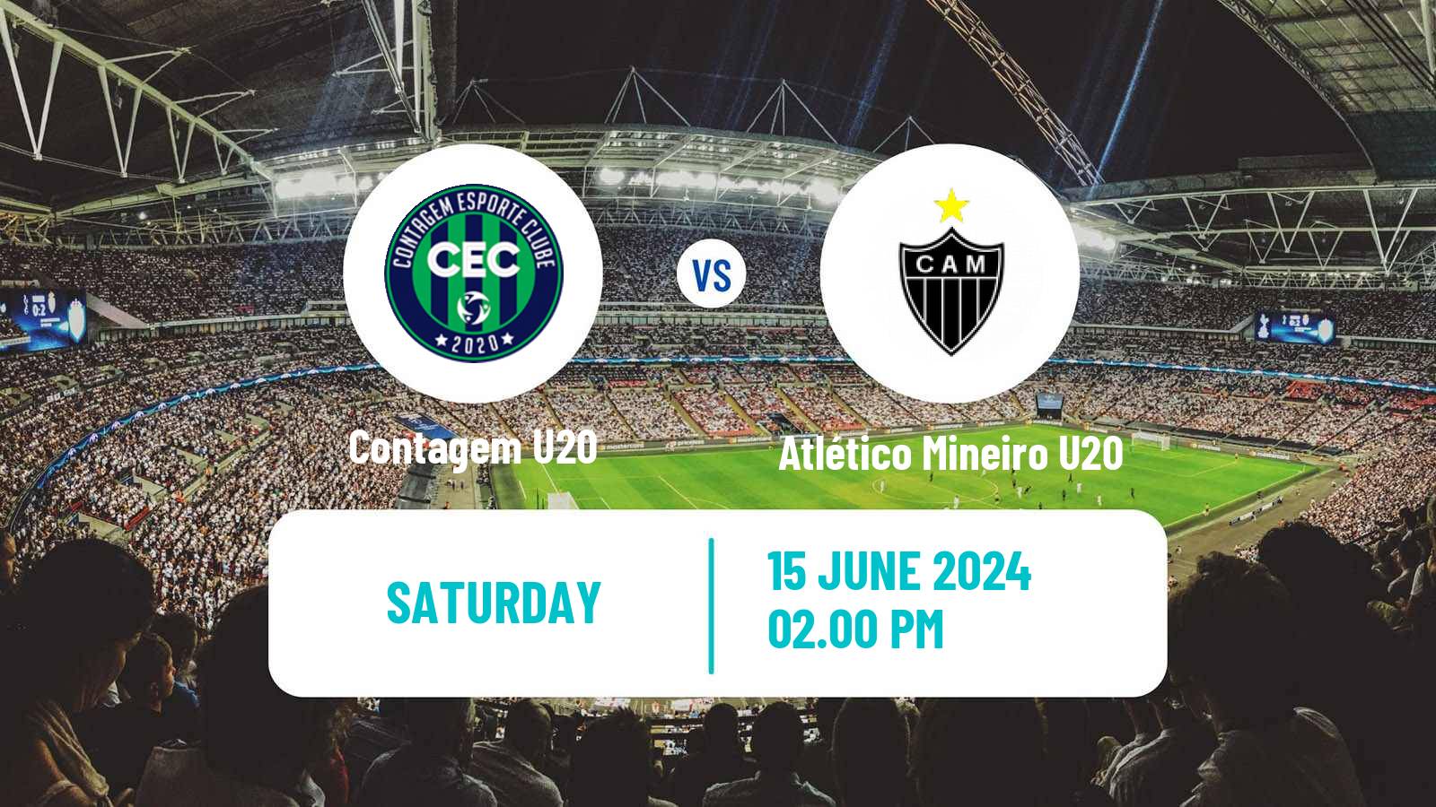 Soccer Brazilian Mineiro U20 Contagem U20 - Atlético Mineiro U20