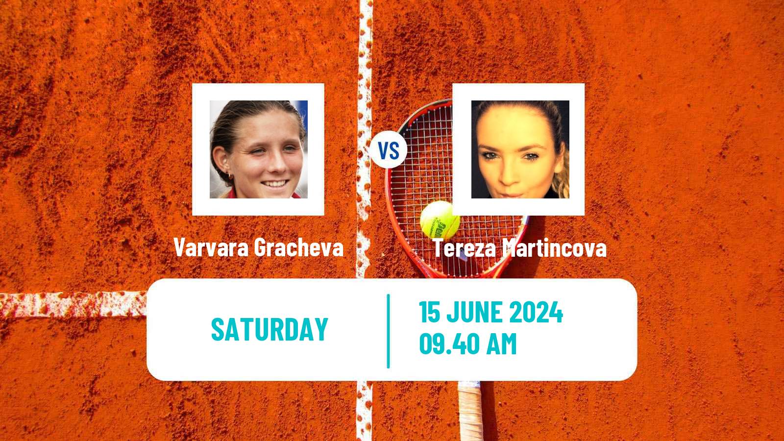 Tennis WTA Birmingham Varvara Gracheva - Tereza Martincova