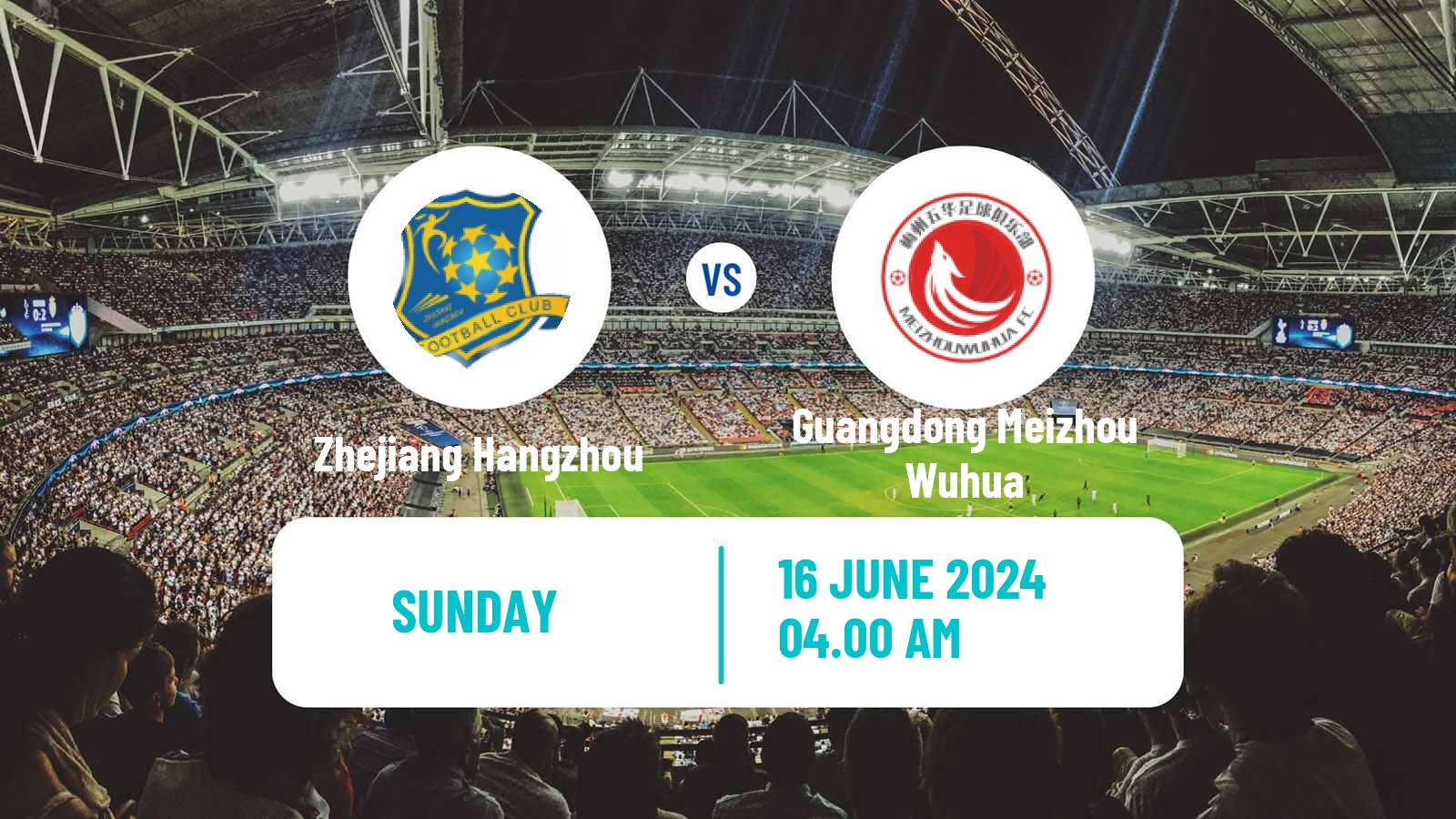 Soccer Chinese Super League Women Zhejiang Hangzhou - Guangdong Meizhou Wuhua