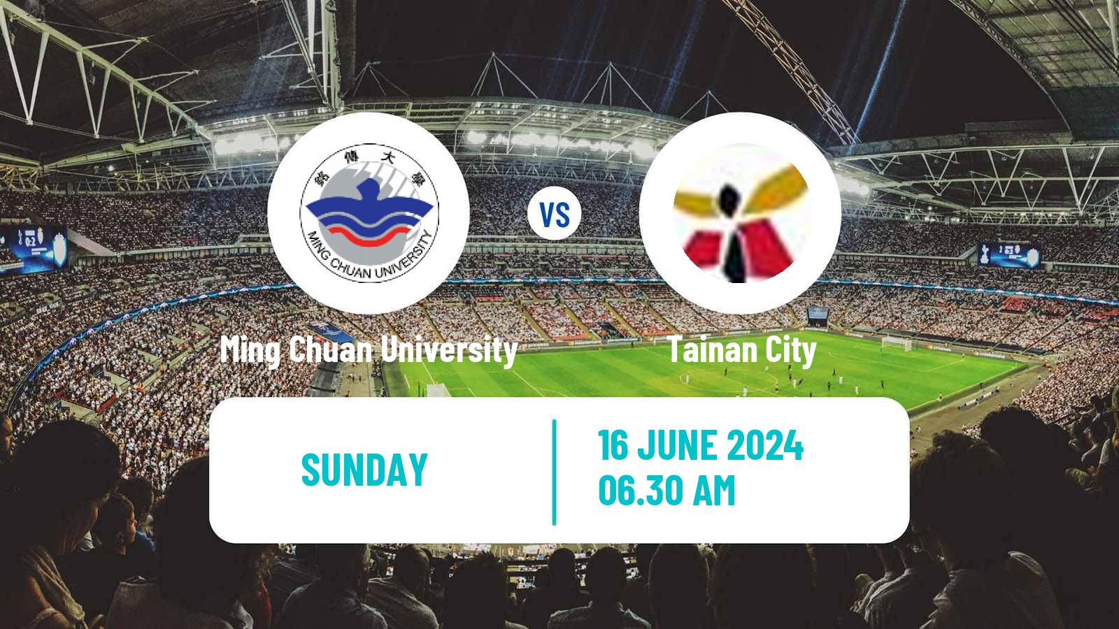 Soccer Taiwan Premier League Ming Chuan University - Tainan City