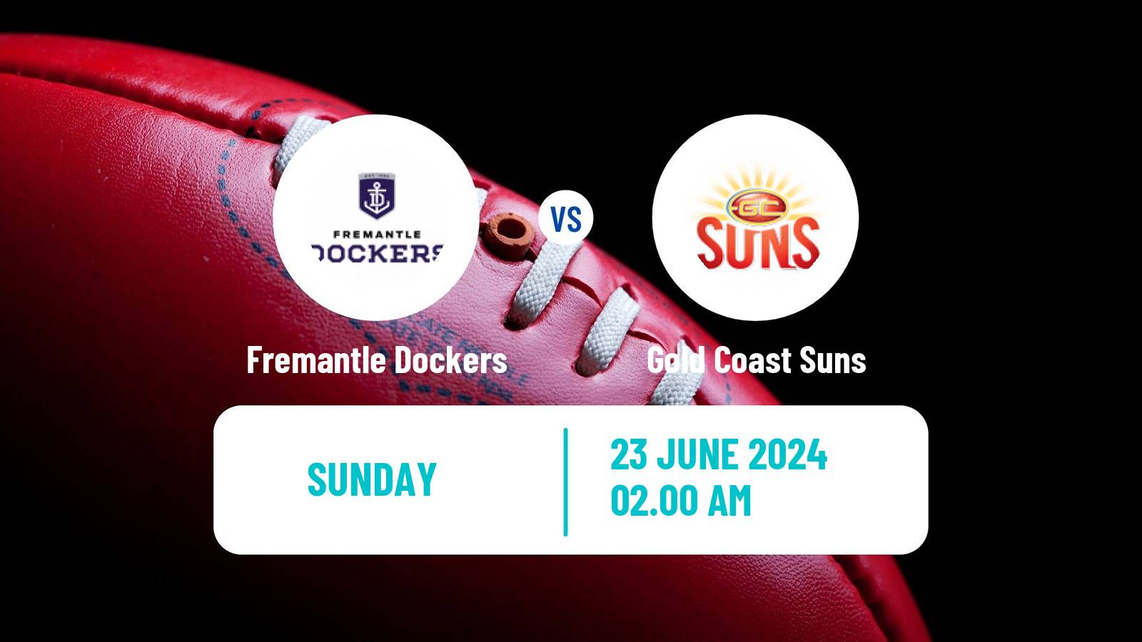 Aussie rules AFL Fremantle Dockers - Gold Coast Suns