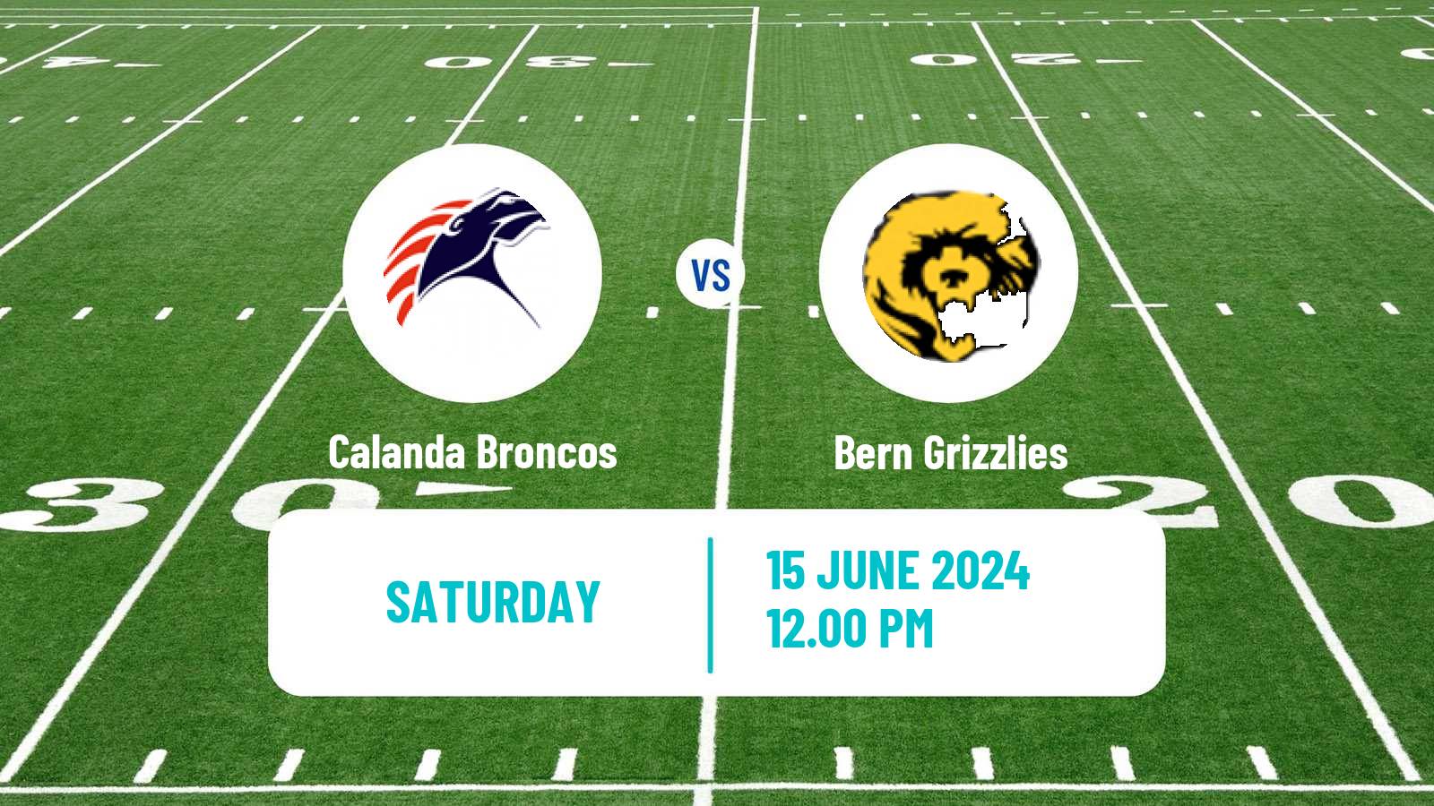 American football Swiss NLA American Football Calanda Broncos - Bern Grizzlies