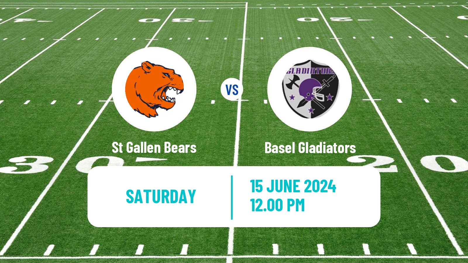 American football Swiss NLA American Football St Gallen Bears - Basel Gladiators