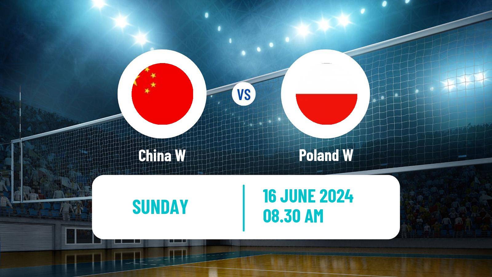 Volleyball Nations League Volleyball Women China W - Poland W