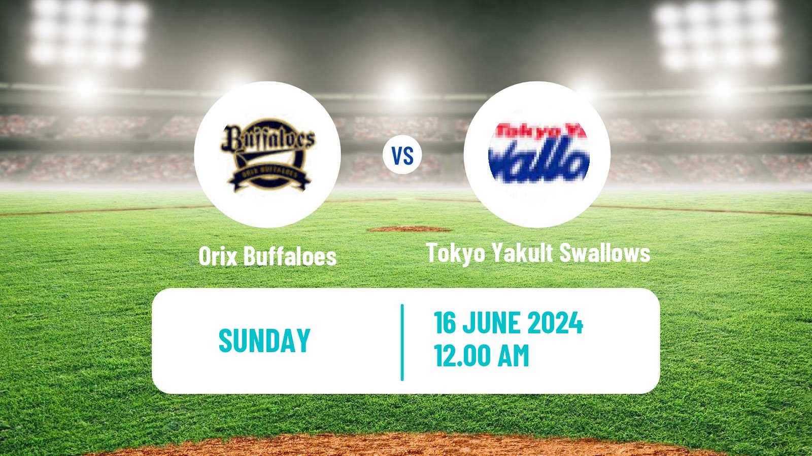 Baseball NPB Orix Buffaloes - Tokyo Yakult Swallows