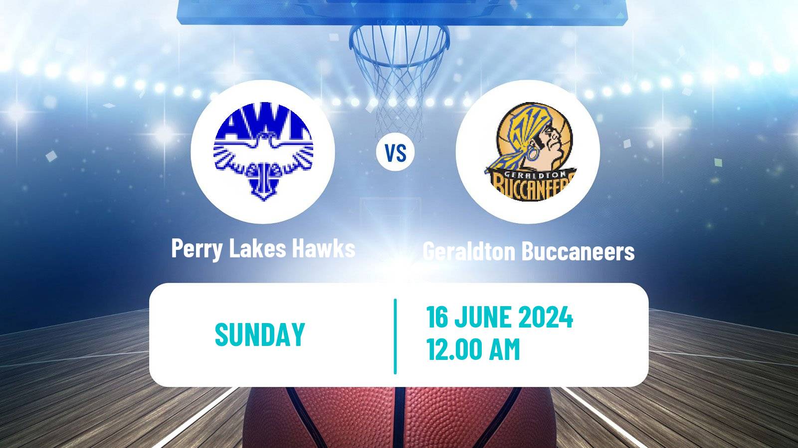 Basketball Australian NBL1 West Perry Lakes Hawks - Geraldton Buccaneers