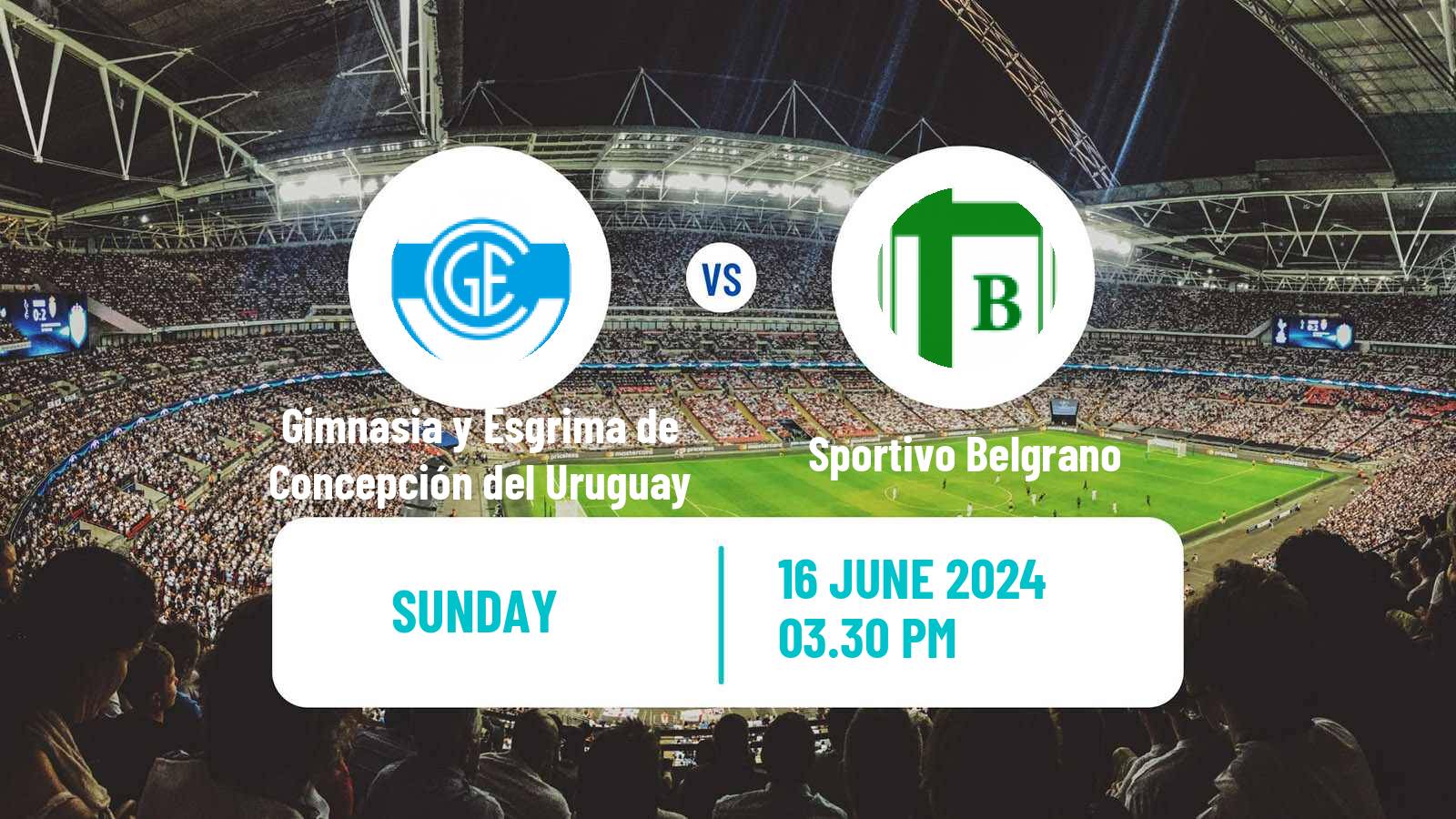 Soccer Argentinian Torneo Federal Gimnasia y Esgrima de Concepción del Uruguay - Sportivo Belgrano