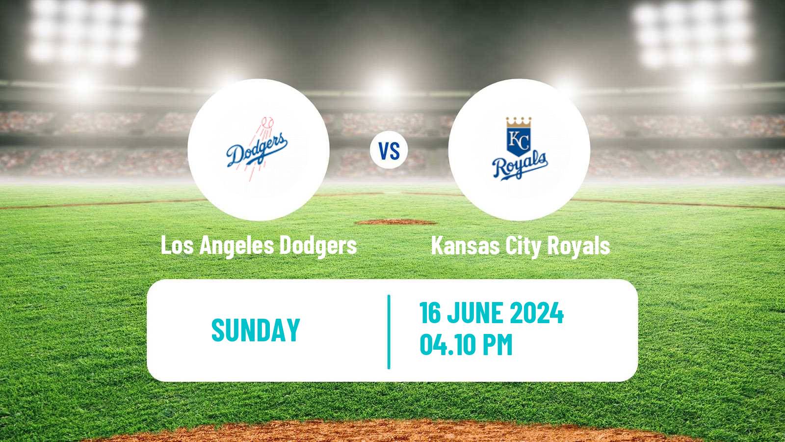 Baseball MLB Los Angeles Dodgers - Kansas City Royals