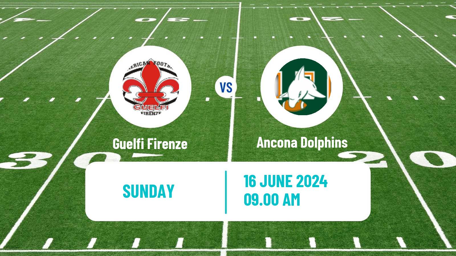 American football Italian IFL Guelfi Firenze - Ancona Dolphins