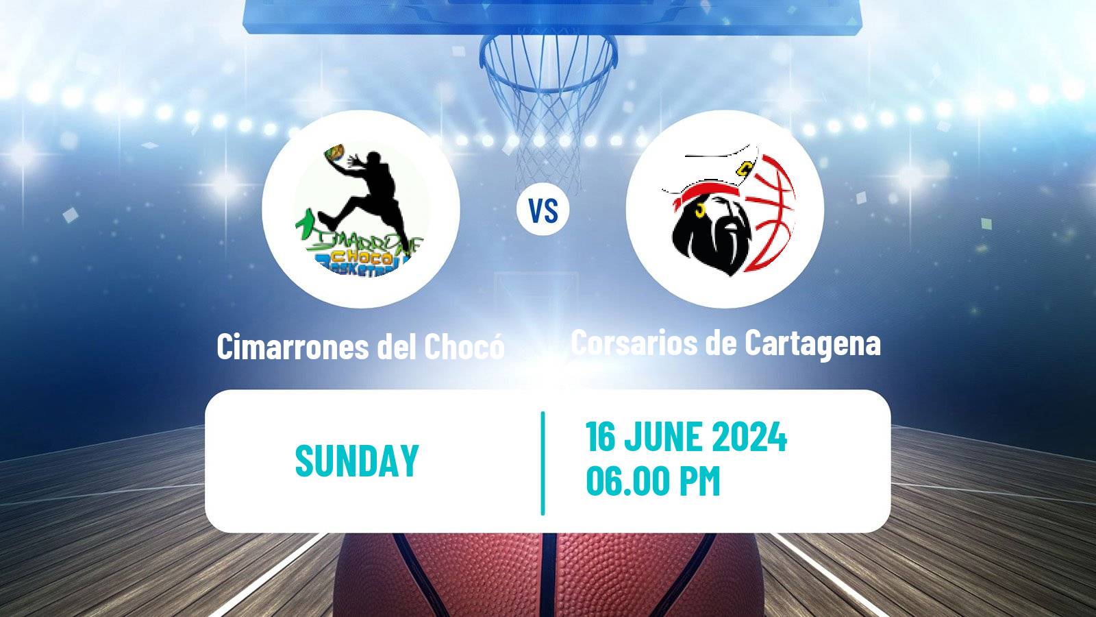 Basketball Colombian LBP Basketball Cimarrones del Chocó - Corsarios de Cartagena