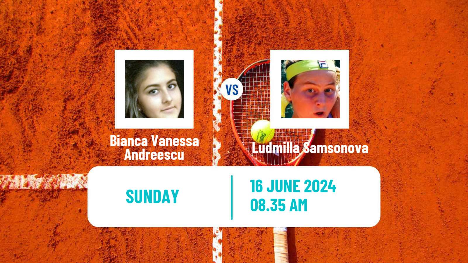 Tennis WTA Hertogenbosch Bianca Vanessa Andreescu - Ludmilla Samsonova