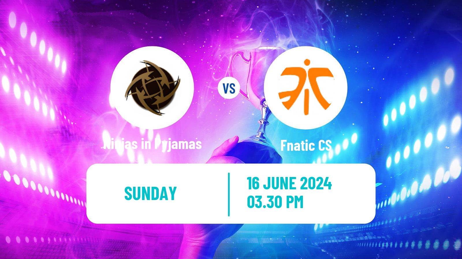 Esports Counter Strike Fireleague Global Finals Ninjas in Pyjamas - Fnatic