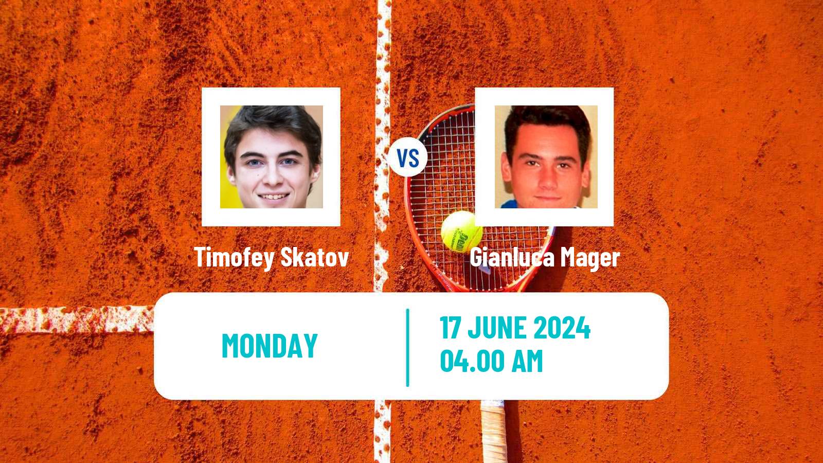 Tennis Poznan Challenger Men Timofey Skatov - Gianluca Mager