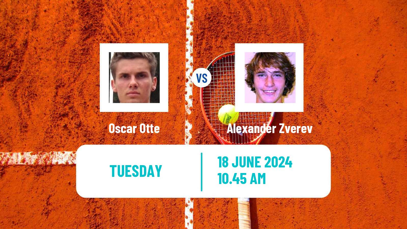 Tennis ATP Halle Oscar Otte - Alexander Zverev