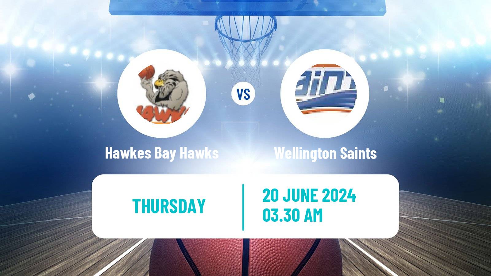 Basketball New Zealand NBL Hawkes Bay Hawks - Wellington Saints