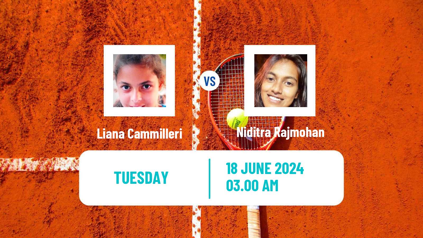Tennis ITF W15 Hillcrest Women Liana Cammilleri - Niditra Rajmohan