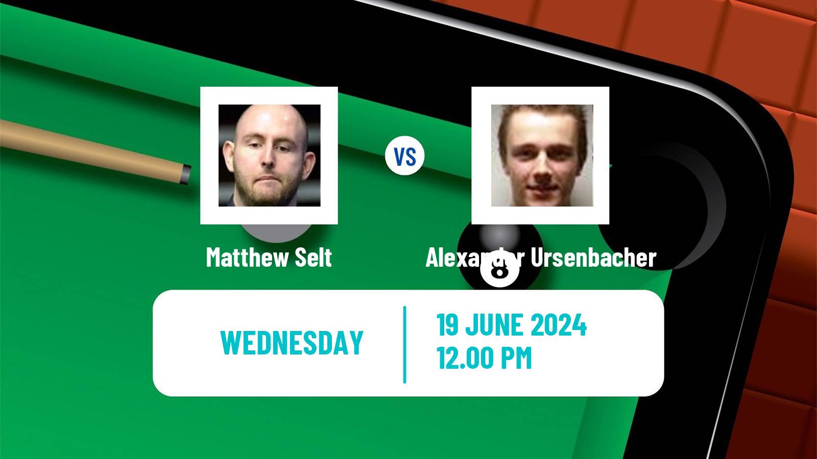 Snooker Championship League Matthew Selt - Alexander Ursenbacher