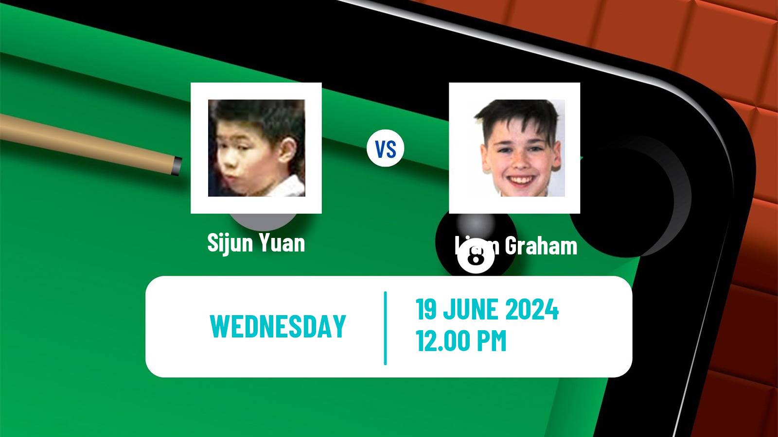 Snooker Championship League Sijun Yuan - Liam Graham