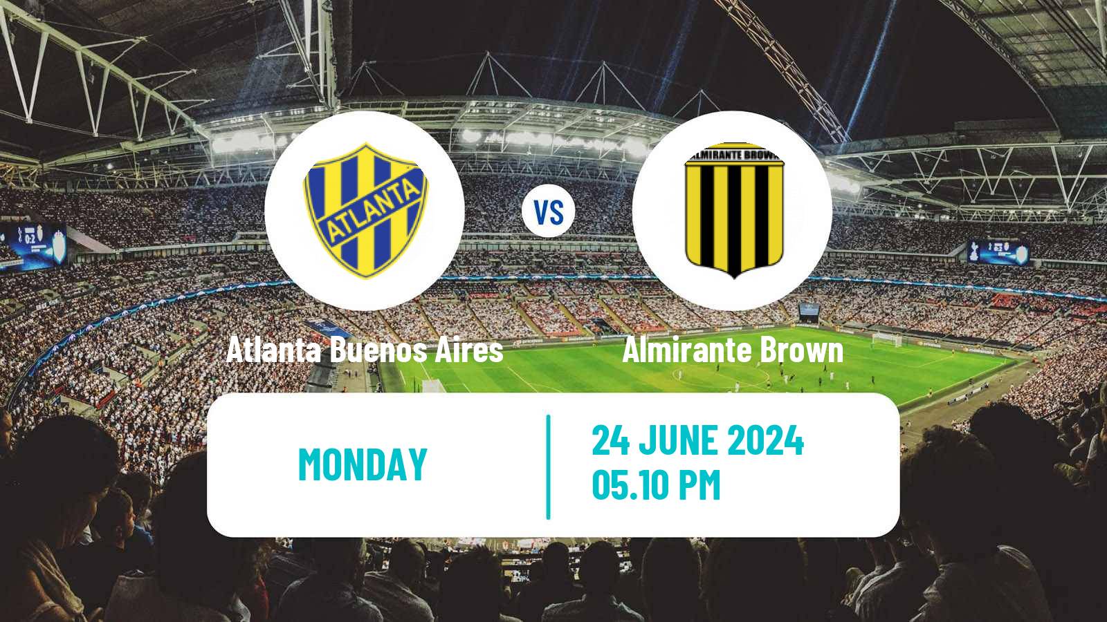 Soccer Argentinian Primera Nacional Atlanta Buenos Aires - Almirante Brown