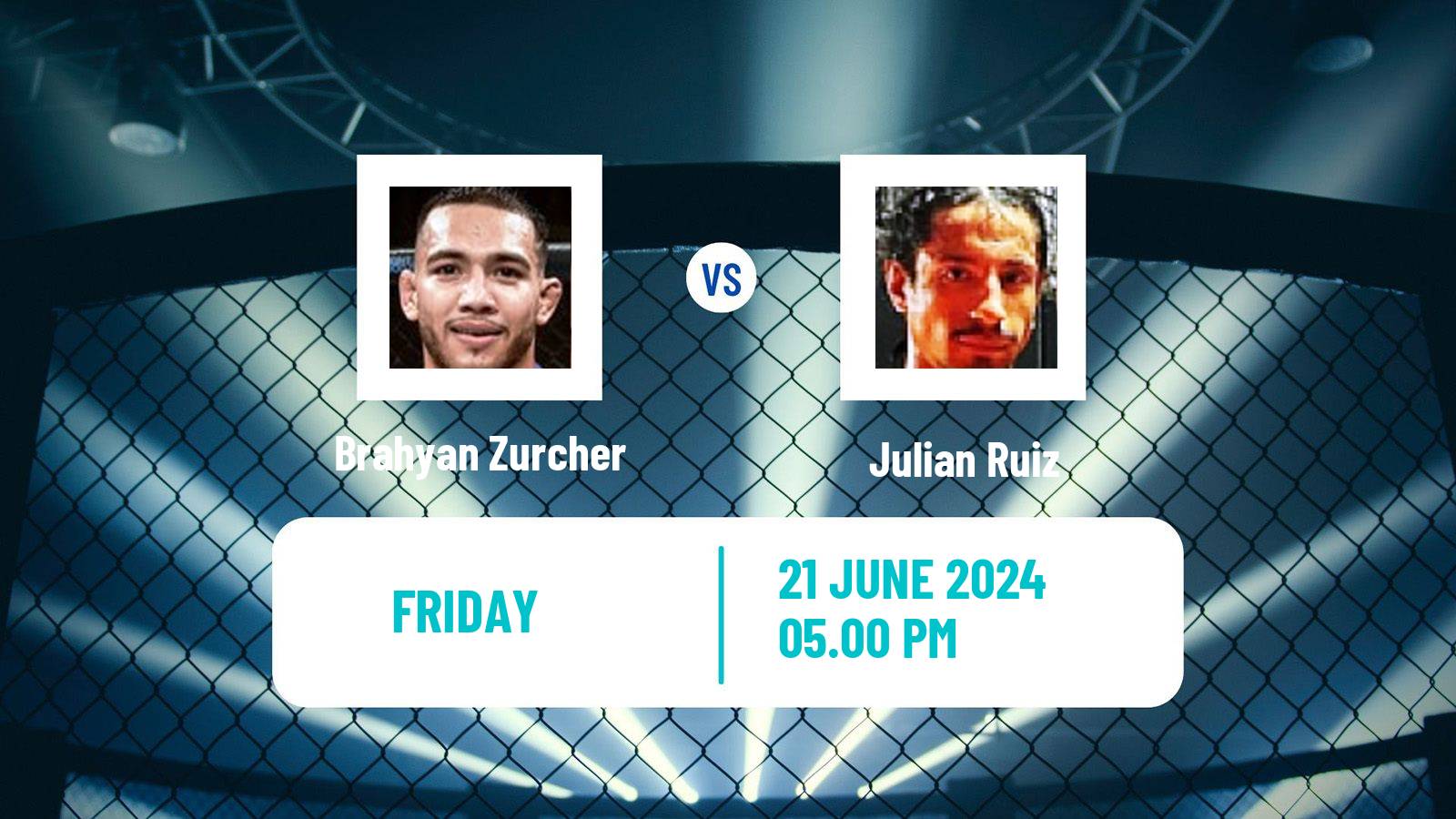 MMA Featherweight Pfl Men Brahyan Zurcher - Julian Ruiz