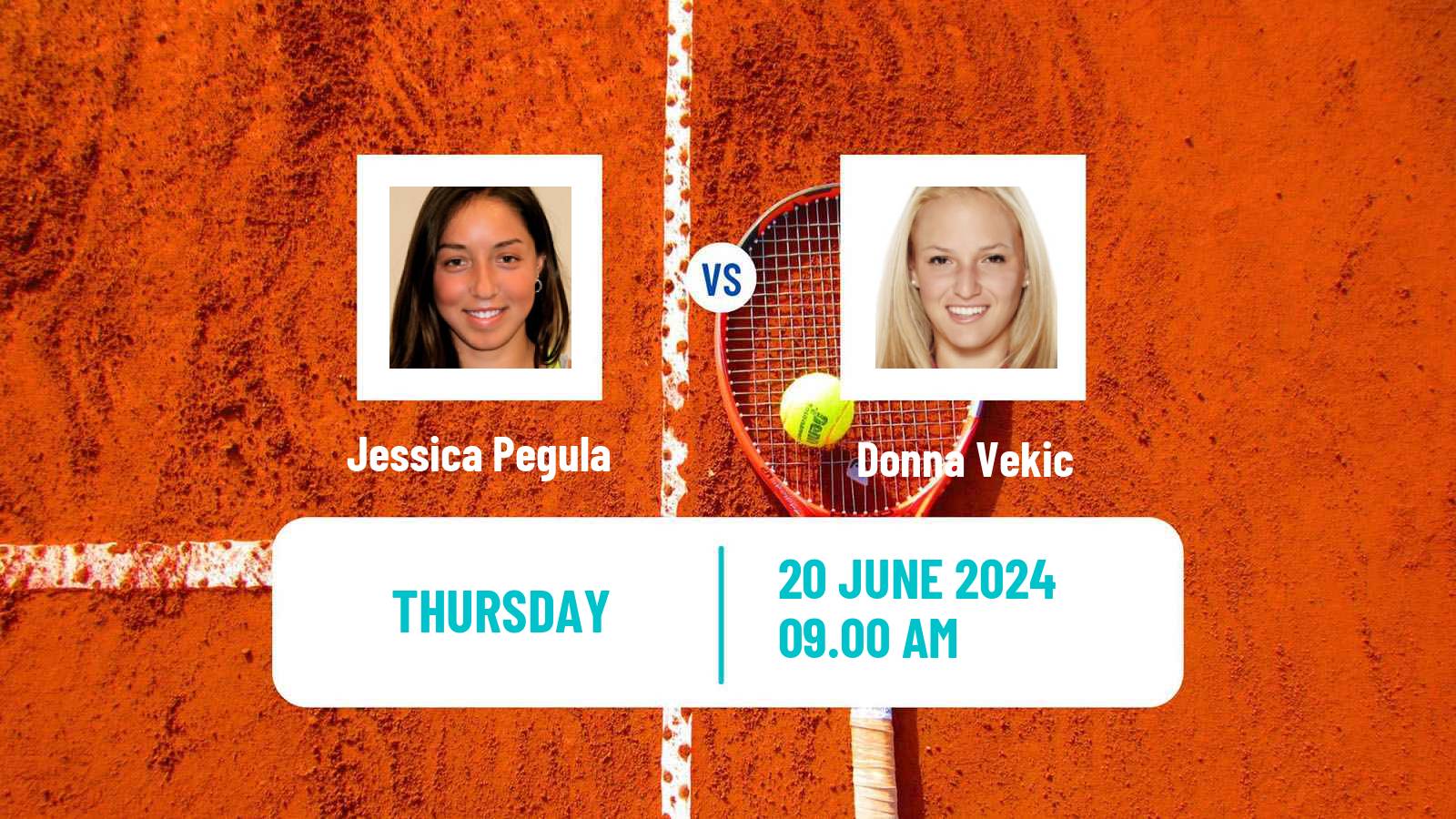 Tennis WTA Berlin Jessica Pegula - Donna Vekic