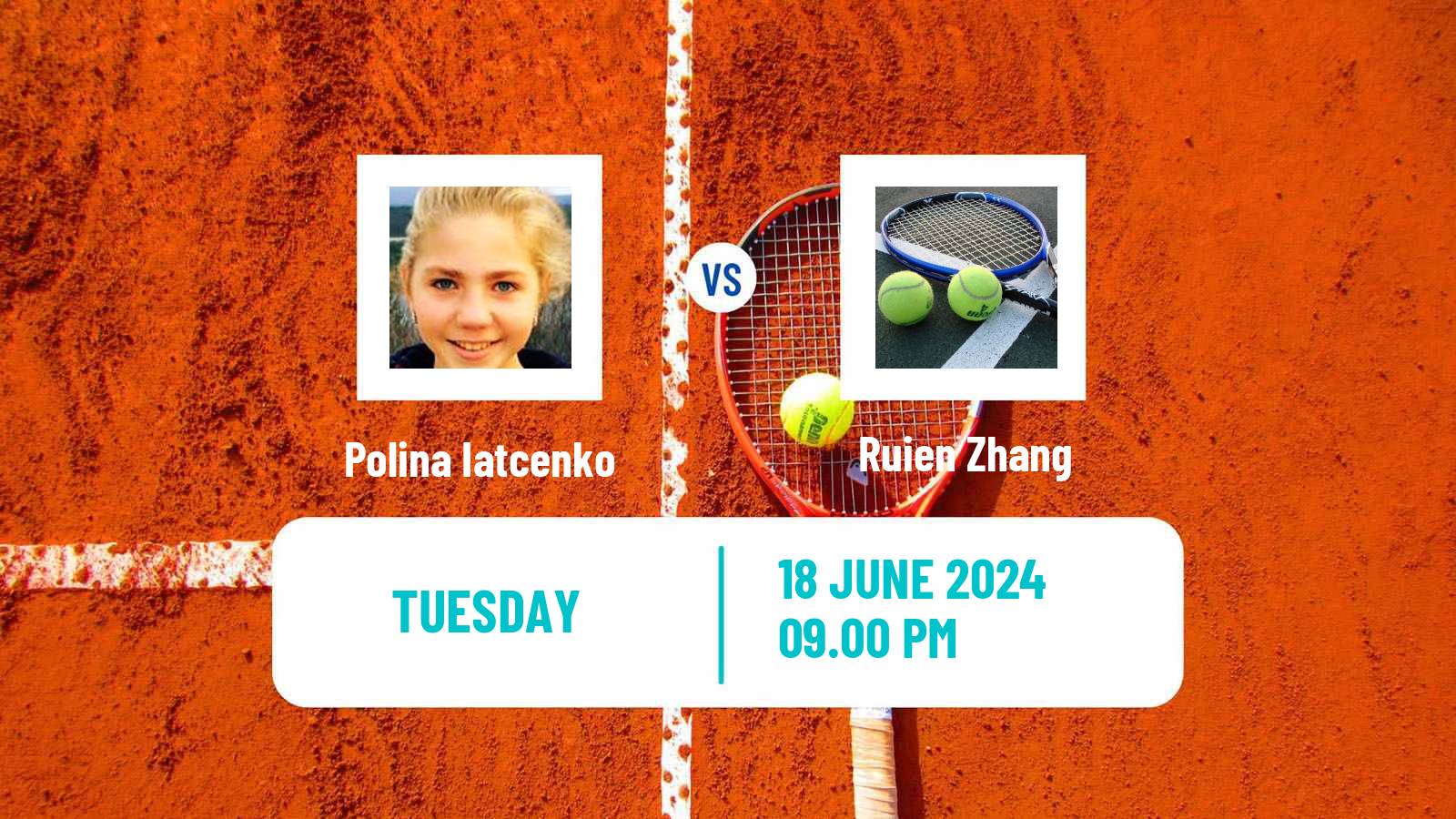 Tennis ITF W35 Luzhou Women Polina Iatcenko - Ruien Zhang