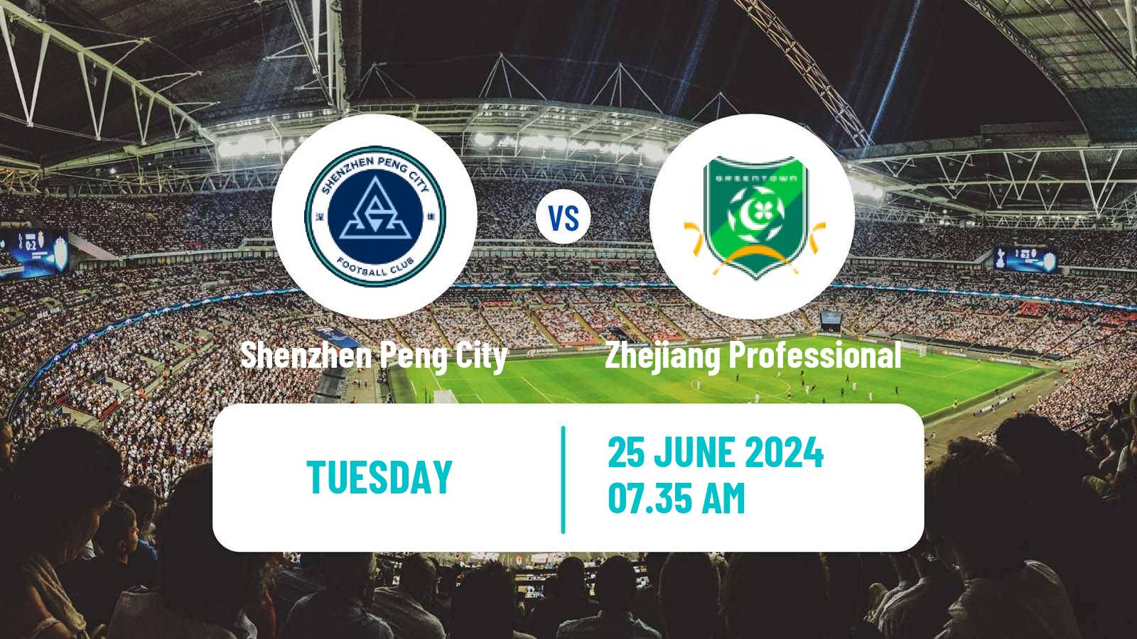 Soccer Chinese Super League Shenzhen Peng City - Zhejiang Professional