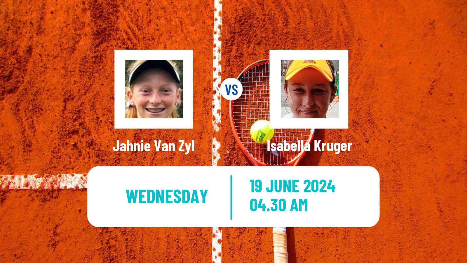 Tennis ITF W15 Hillcrest Women Jahnie Van Zyl - Isabella Kruger