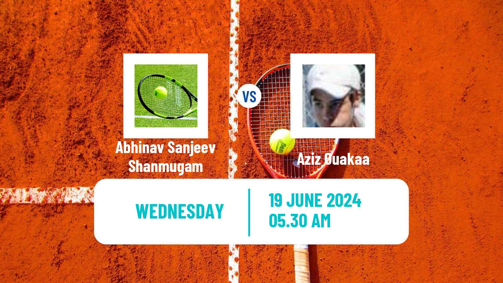 Tennis ITF M15 Monastir 25 Men Abhinav Sanjeev Shanmugam - Aziz Ouakaa