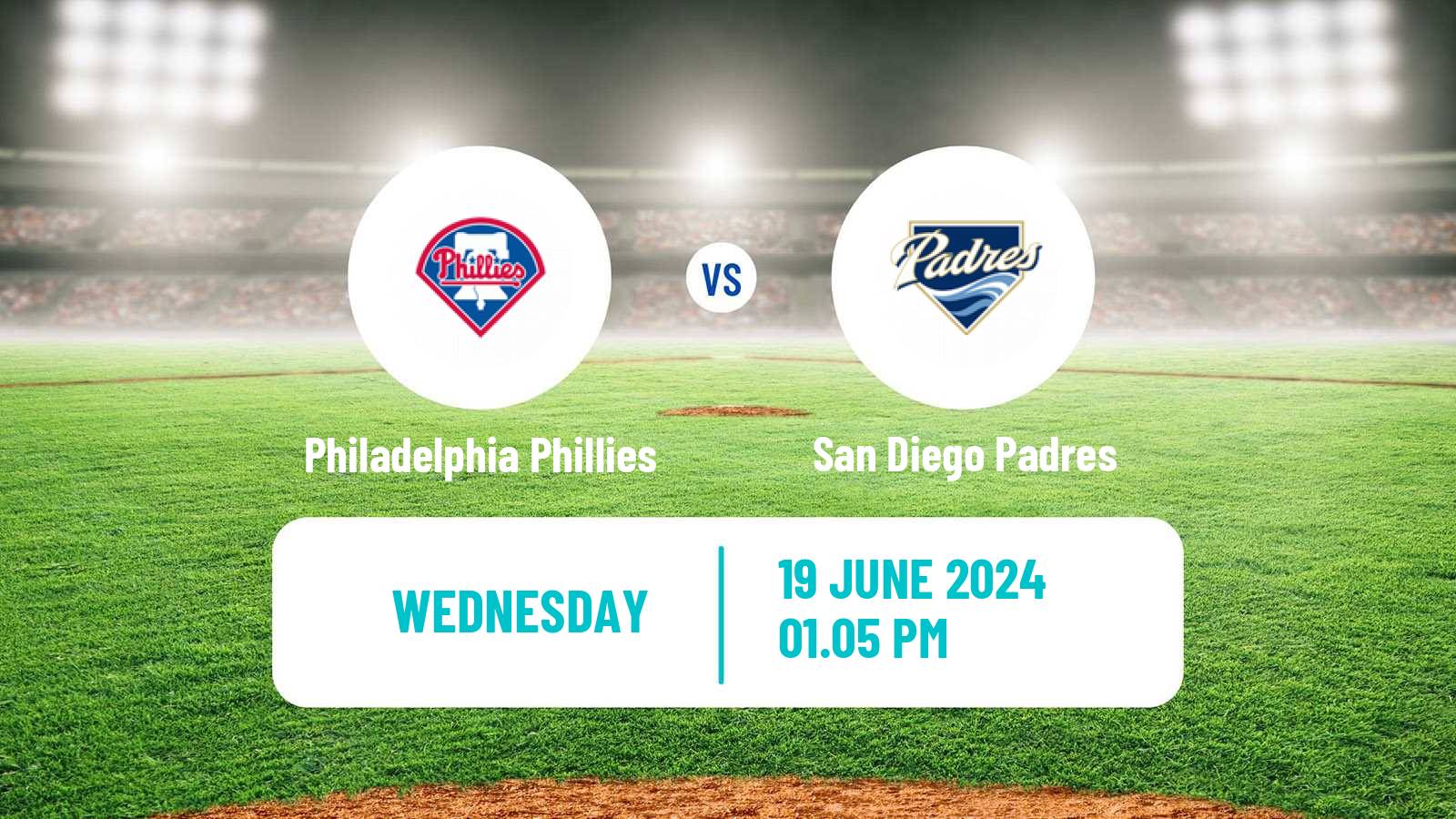 Baseball MLB Philadelphia Phillies - San Diego Padres