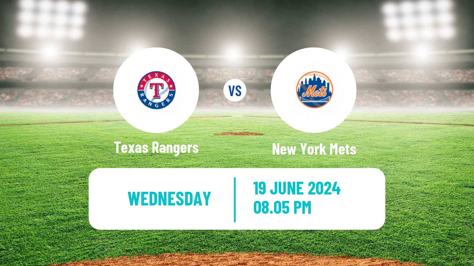 Baseball MLB Texas Rangers - New York Mets