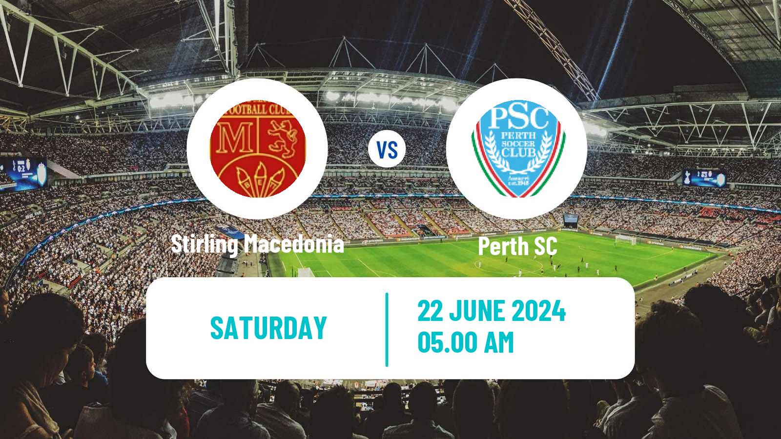 Soccer Australian NPL Western Australia Stirling Macedonia - Perth SC