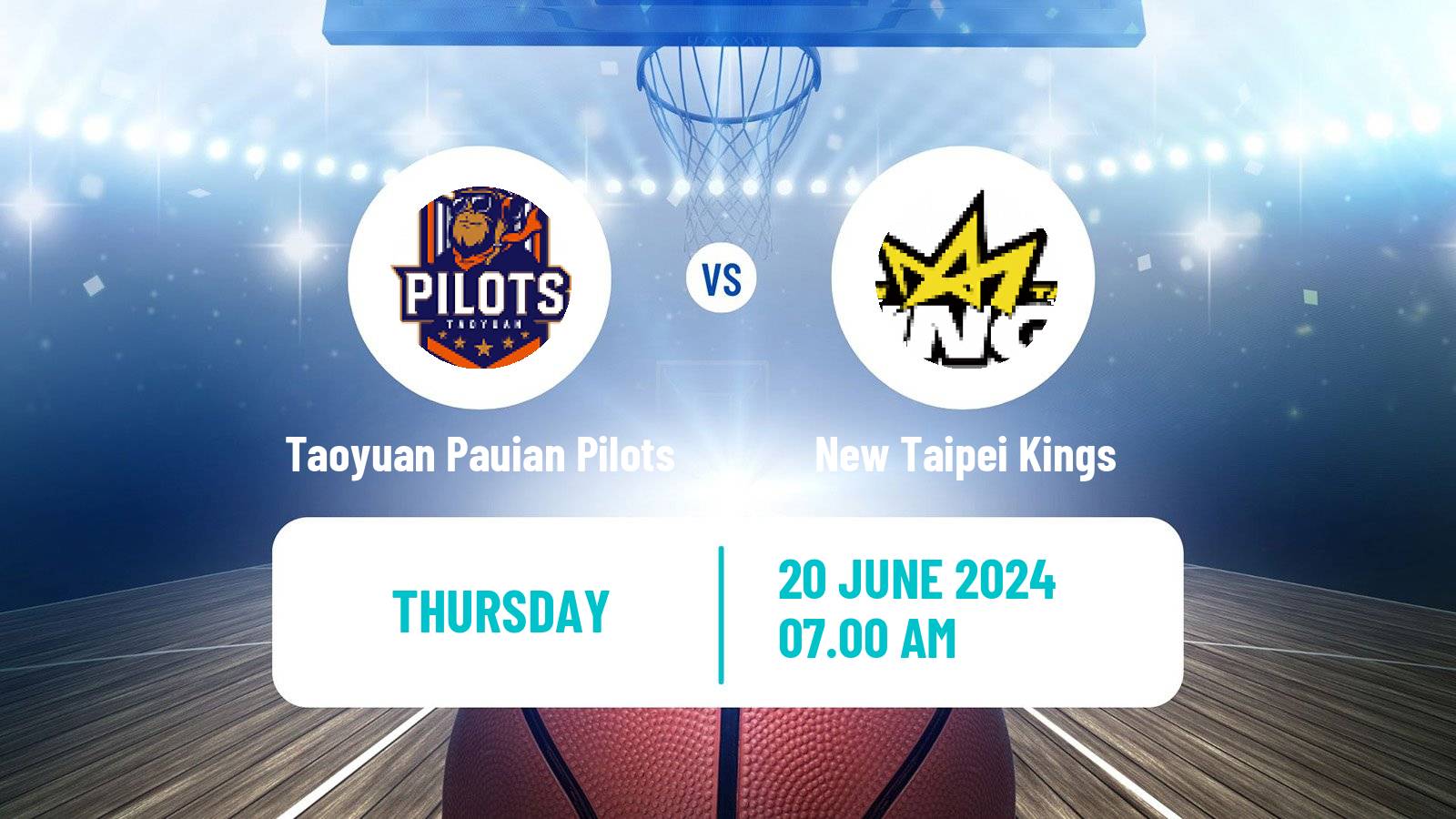 Basketball Taiwan P League Basketball Taoyuan Pauian Pilots - New Taipei Kings