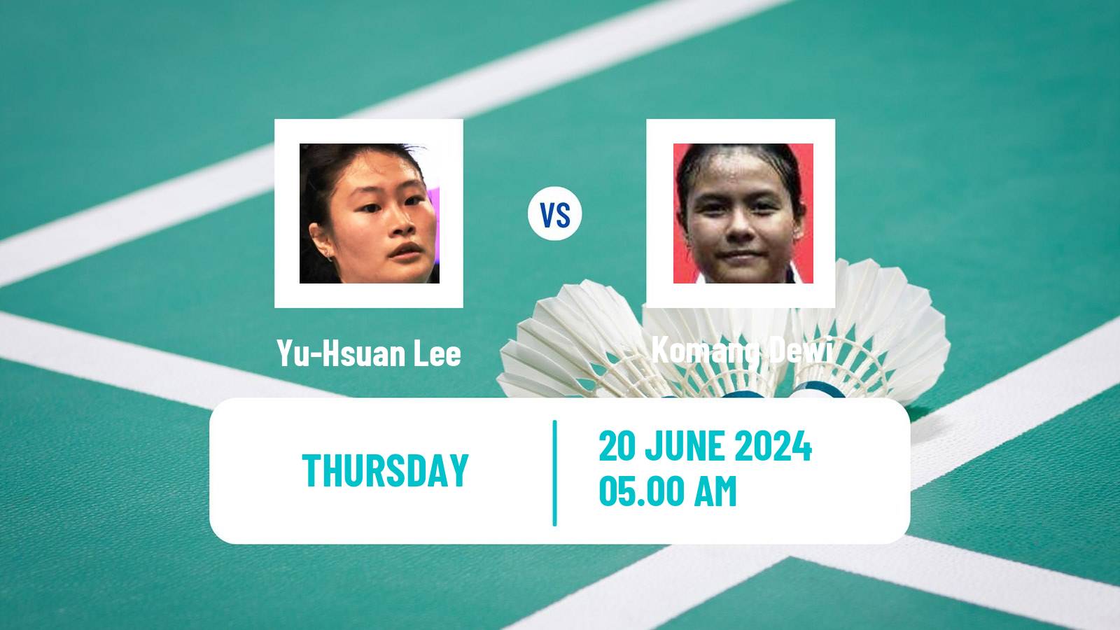 Badminton BWF World Tour Kaohsiung Masters Women Yu-Hsuan Lee - Komang Dewi