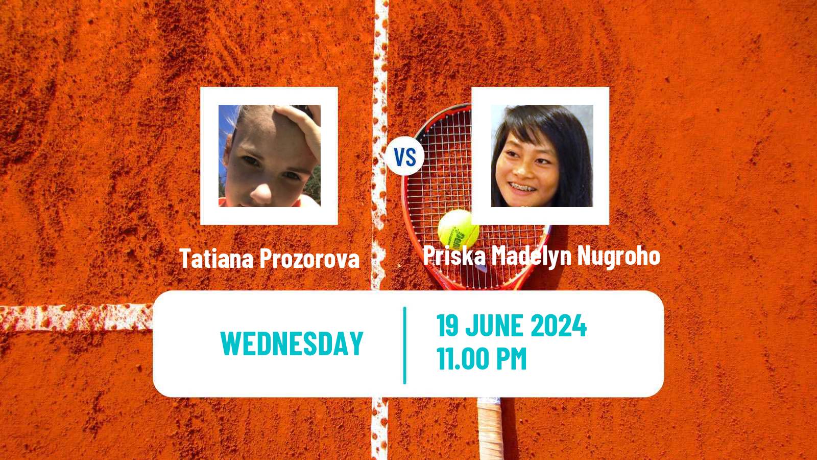 Tennis ITF W35 Luzhou Women Tatiana Prozorova - Priska Madelyn Nugroho