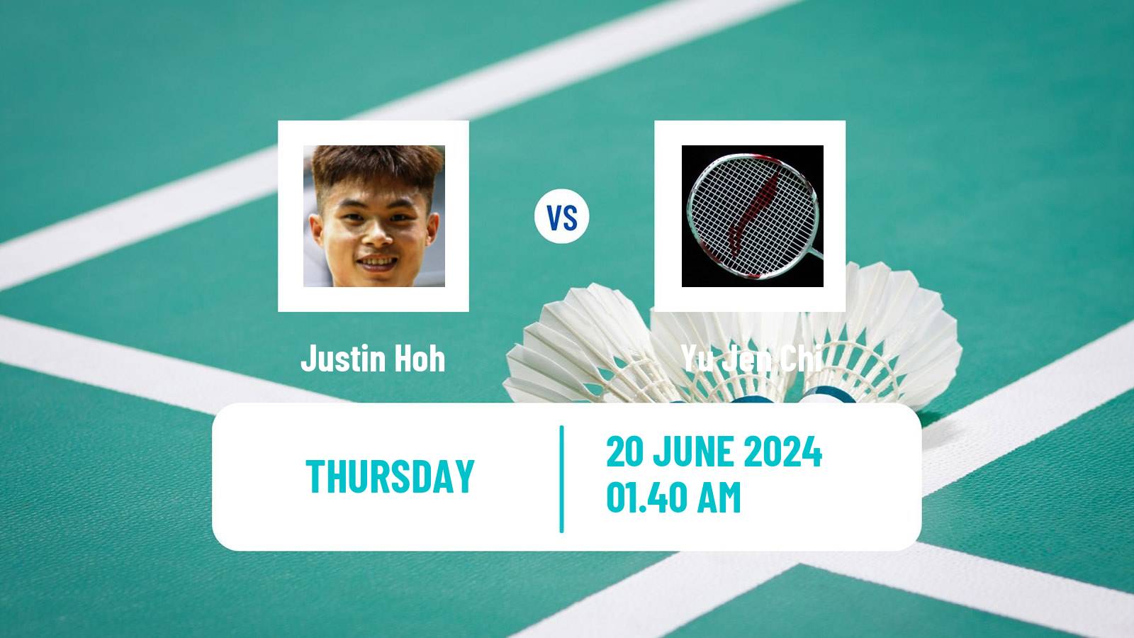 Badminton BWF World Tour Kaohsiung Masters Men Justin Hoh - Yu Jen Chi