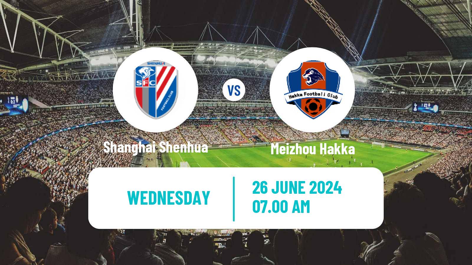 Soccer Chinese Super League Shanghai Shenhua - Meizhou Hakka