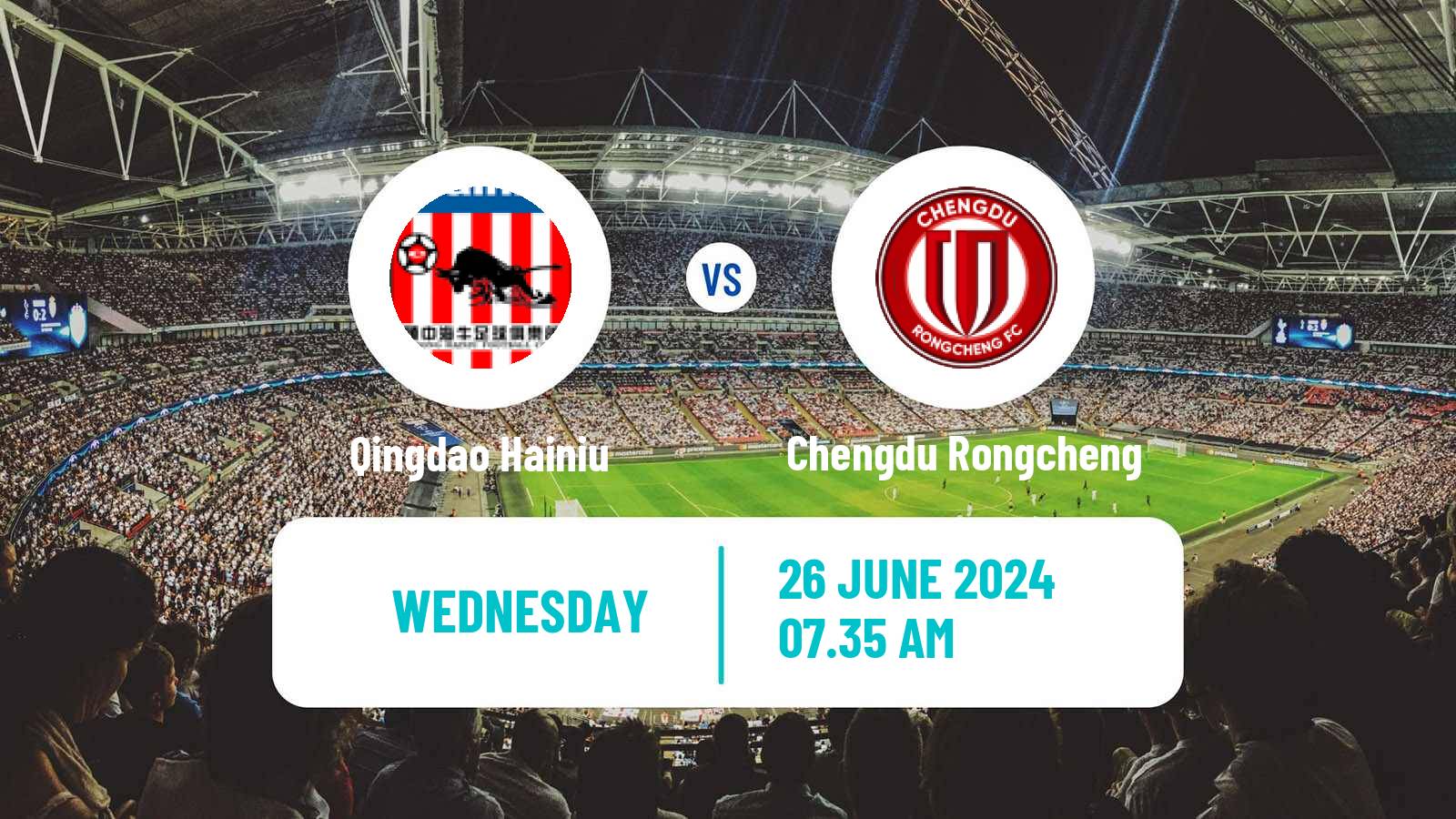 Soccer Chinese Super League Qingdao Hainiu - Chengdu Rongcheng