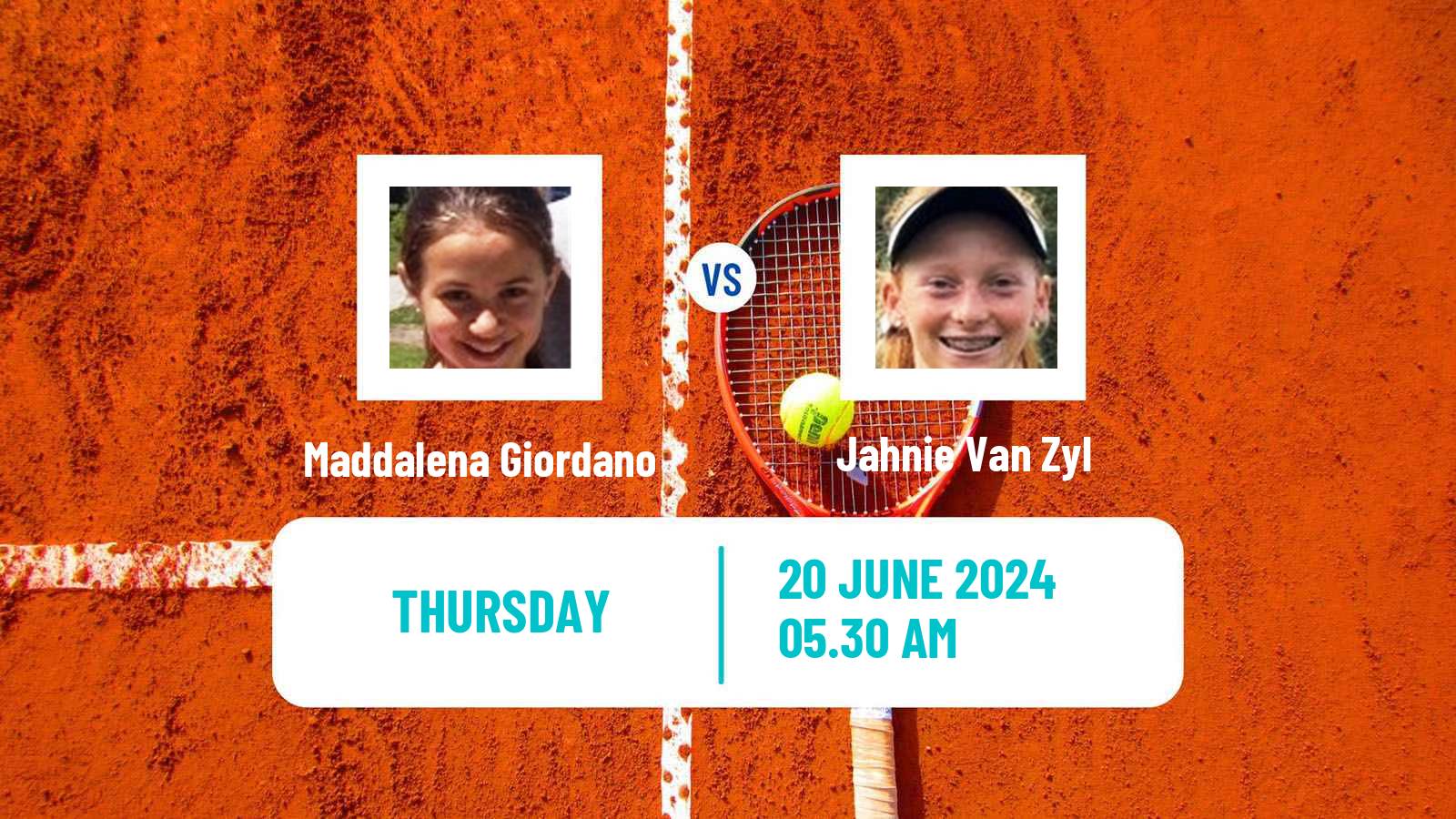 Tennis ITF W15 Hillcrest Women Maddalena Giordano - Jahnie Van Zyl