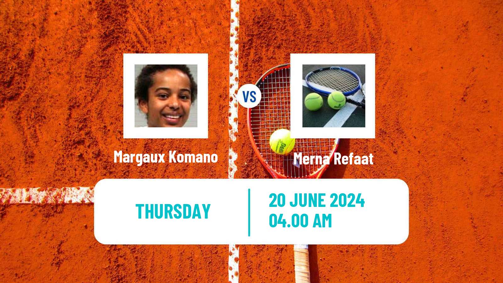 Tennis ITF W15 Monastir 23 Women Margaux Komano - Merna Refaat