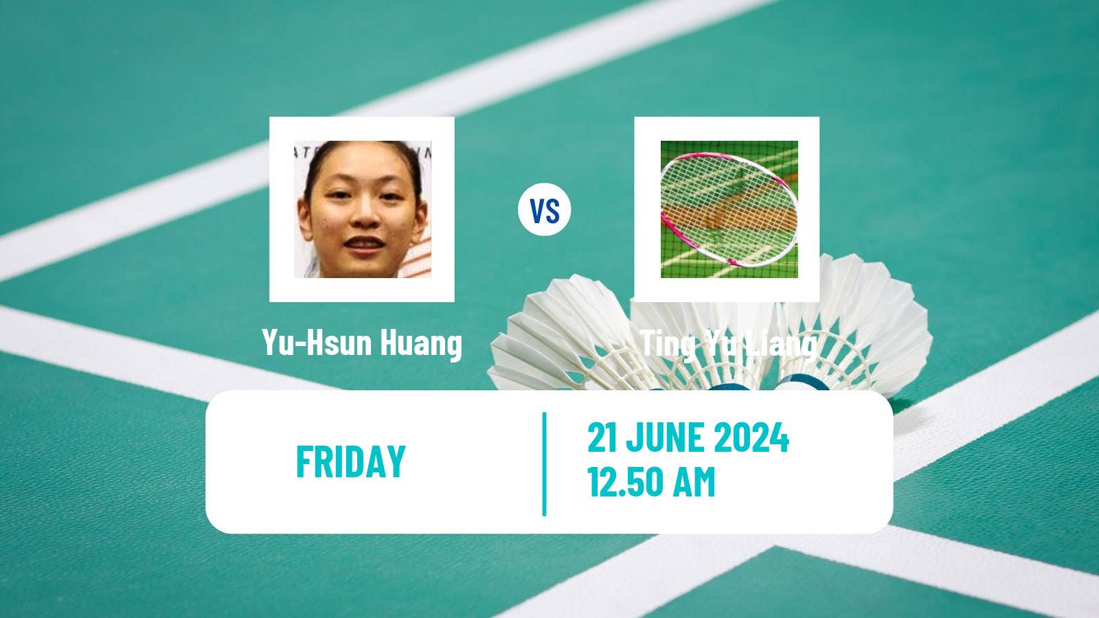 Badminton BWF World Tour Kaohsiung Masters Women Yu-Hsun Huang - Ting Yu Liang