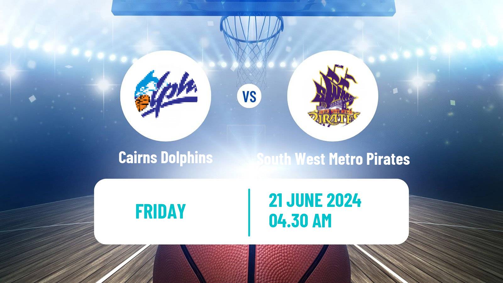 Basketball Australian NBL1 North Women Cairns Dolphins - South West Metro Pirates