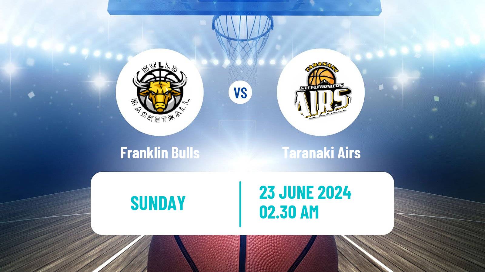 Basketball New Zealand NBL Franklin Bulls - Taranaki Airs