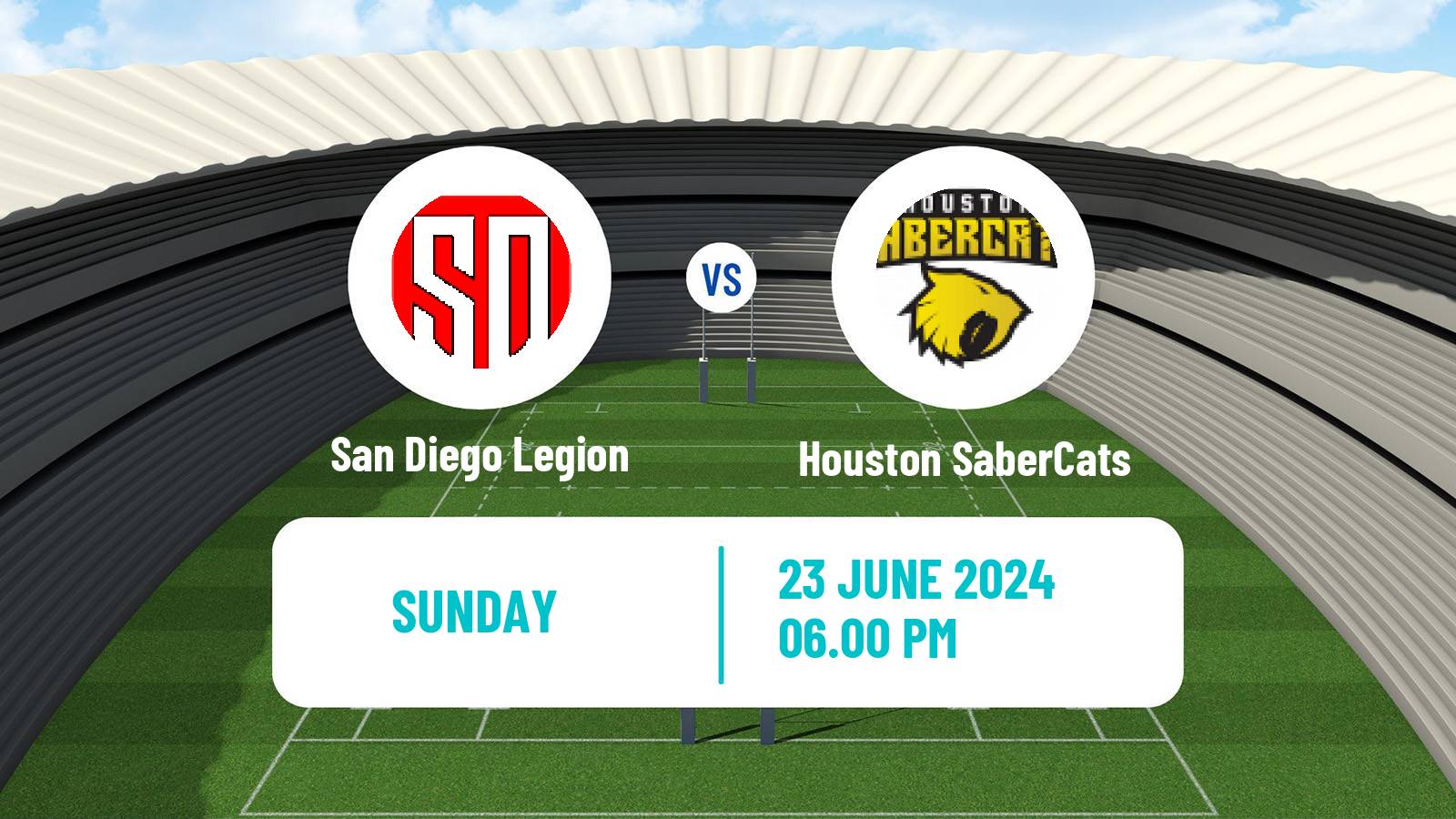 Rugby union USA Major League Rugby San Diego Legion - Houston SaberCats