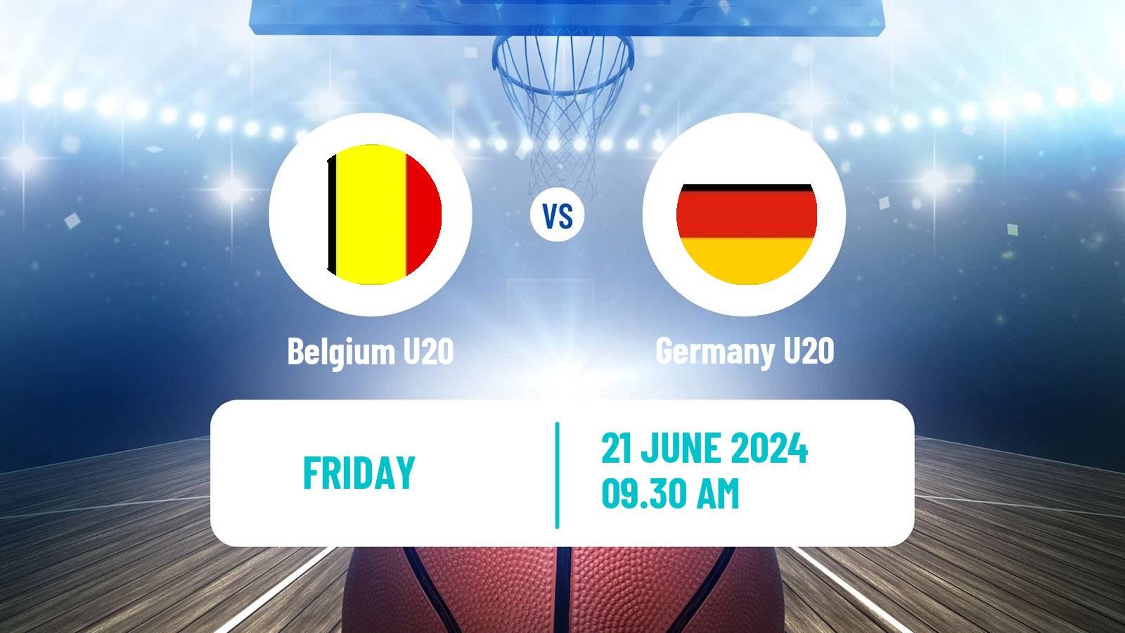 Basketball Friendly International Basketball Belgium U20 - Germany U20