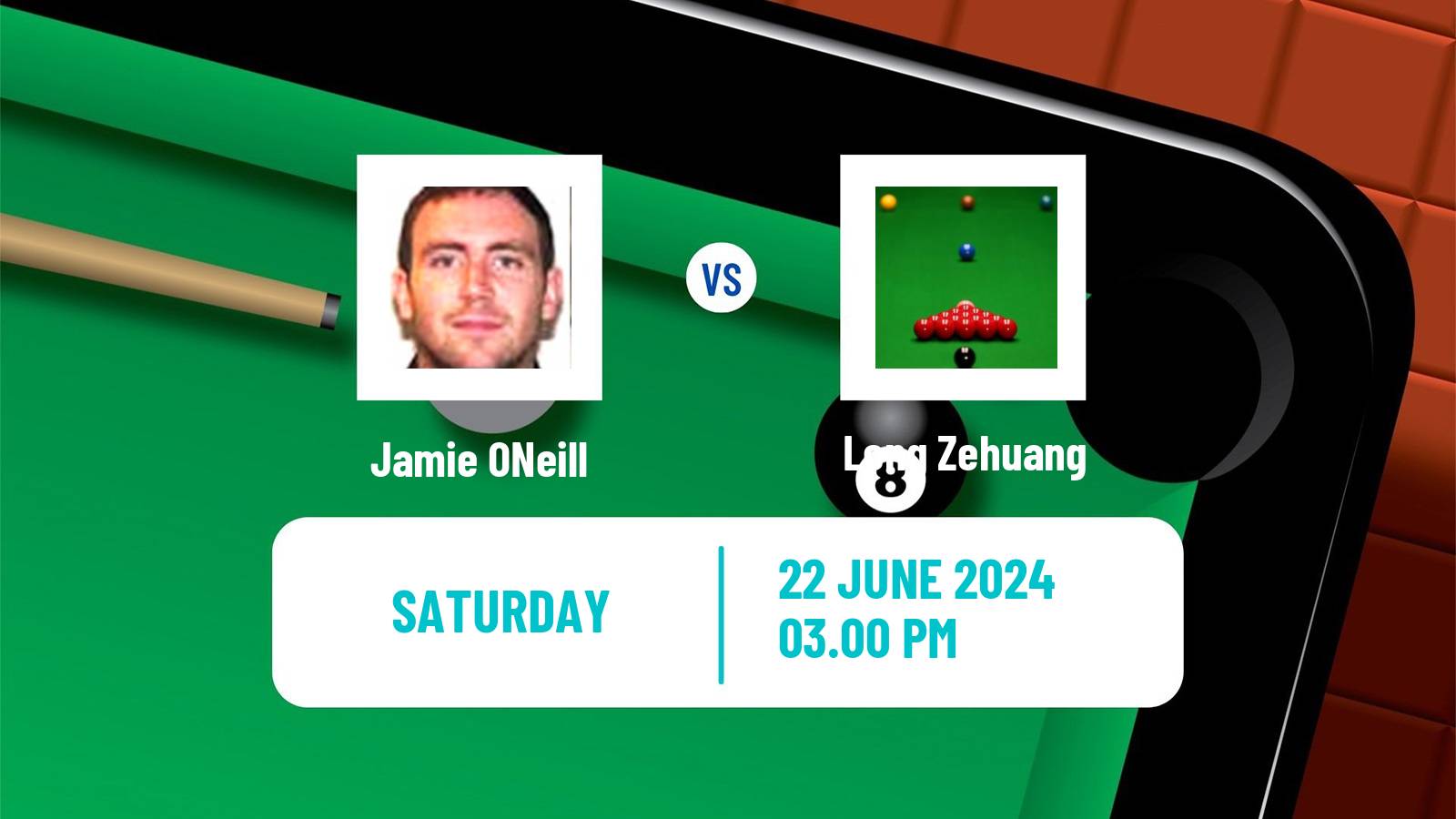 Snooker Championship League Jamie ONeill - Long Zehuang