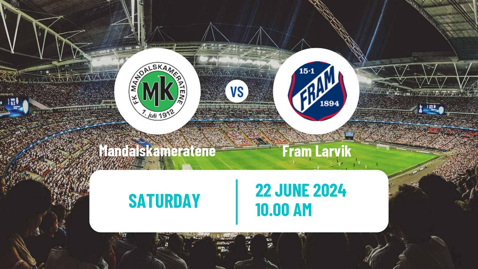 Soccer Norwegian Division 3 - Group 2 Mandalskameratene - Fram Larvik