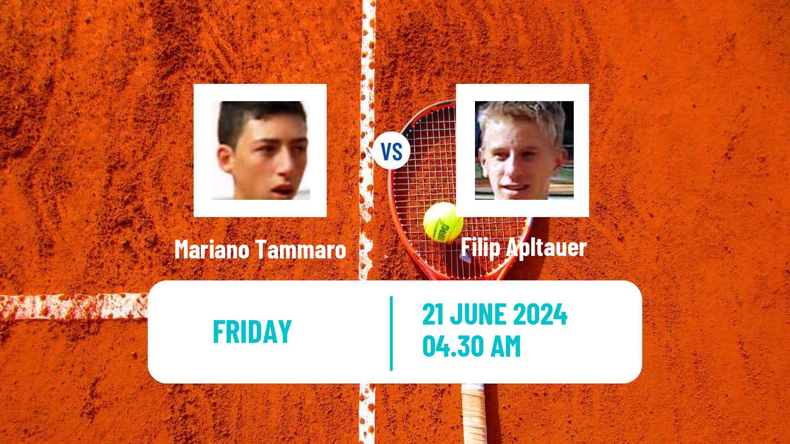 Tennis ITF M15 Cluj Napoca Men Mariano Tammaro - Filip Apltauer